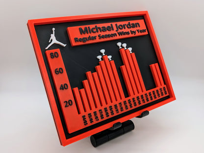 Michael Jordan Career Wins - 3D Print