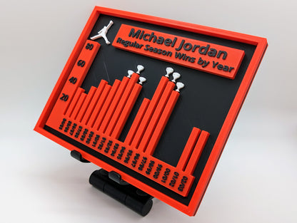 Michael Jordan Career Wins - 3D Print